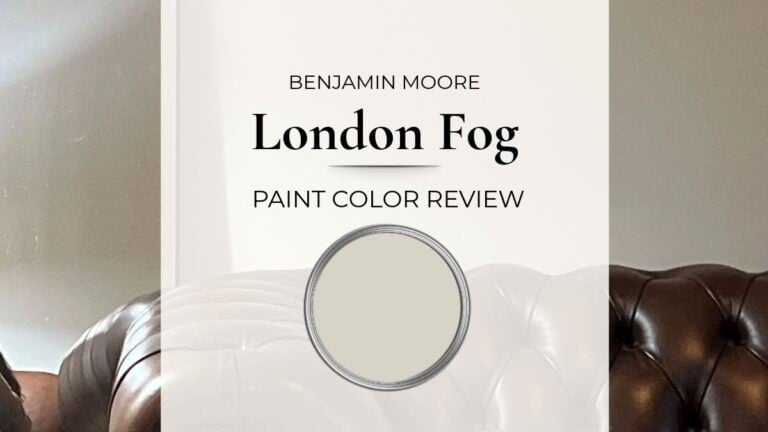 Paint Color review of Benjamin Moore London Fog with real home images, comparisons, and best uses