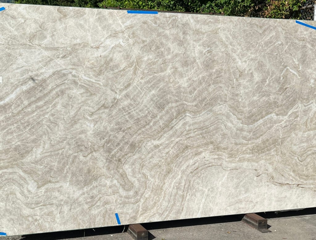taj mahal quartzite countertop sample, cashmere kitchen