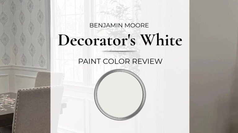 Benjamin Moore decorator's White paint color review with real home images, undertones, and lighting