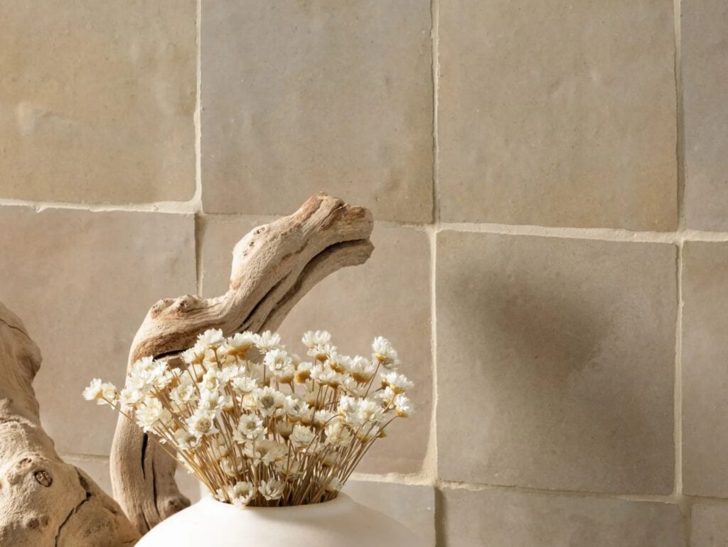 Artistic Tile 4x4 zellige sand for kitchen backsplash or bathroom