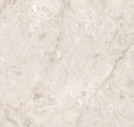 Wilsonart Glencoe warm quartz countertop with beige veins, warm gray taupe backdrop