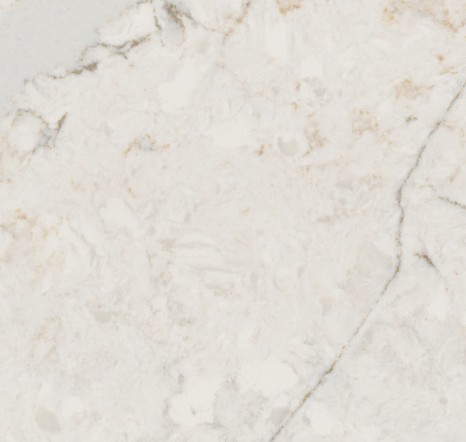Wilsonart Nevis Ridge, warm quartz countertop for beige tile coordinating