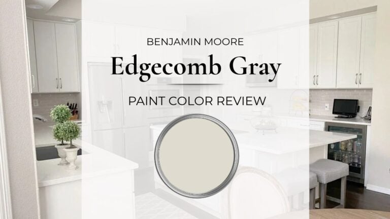 Benjamin Moore Edgecomb Gray paint color review with real home imaes and lighting