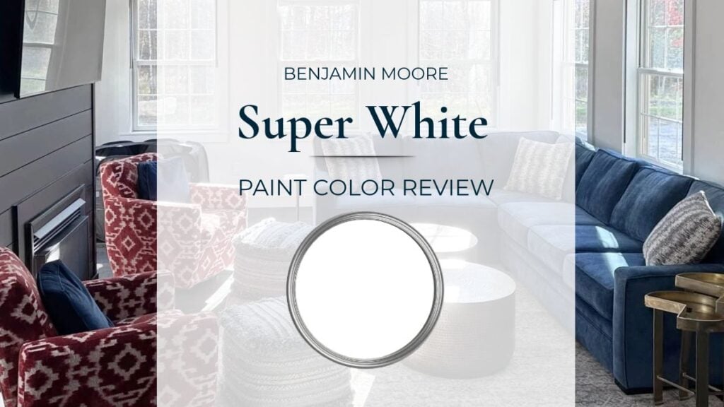 Benjamin MOore Super White paint color review, real home lighting and images