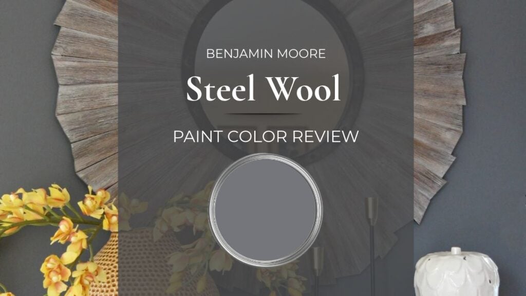 Benjamin Moore Steel Wool, dark gray paint color review, real home images