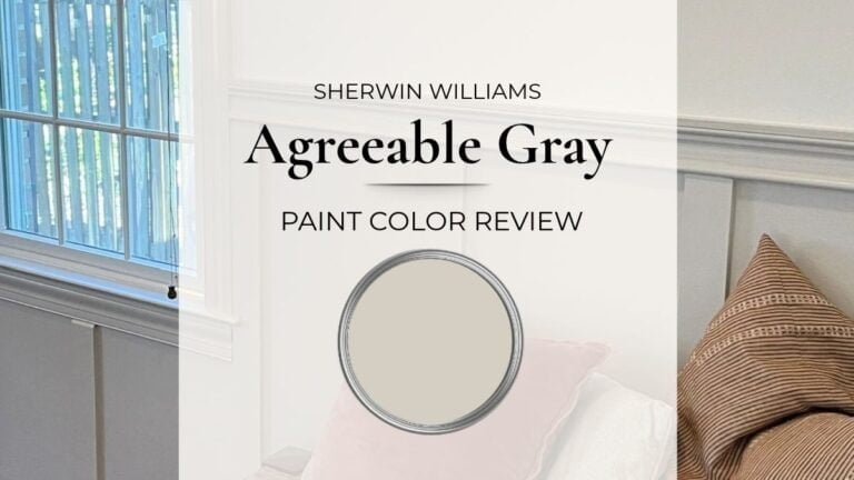 Sherwin Williams Agreeable Gray paint color review with real home images, undertones, and lighting
