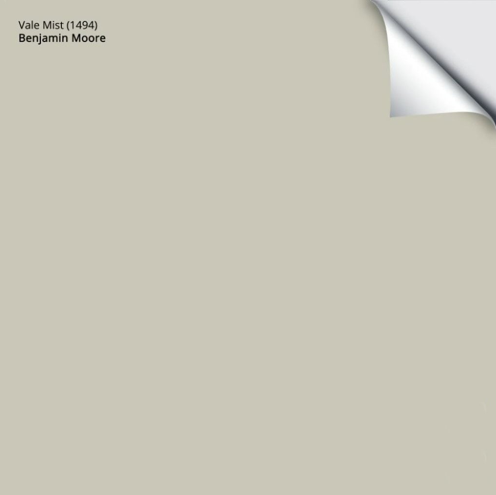 benjamin moore vale mist, samplize peel and stick green