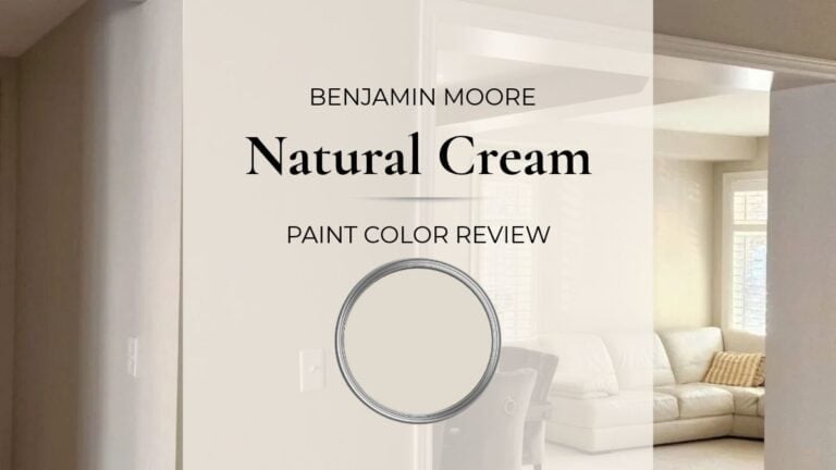 paint color review of Benjamin Moore Natural Cream, real home and best uses with Kylie M