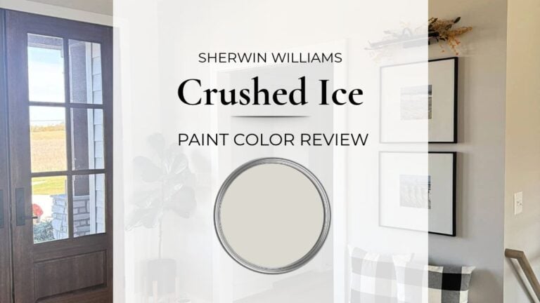 Sherwin Williams Crushed ICe paint color review with real home images, best uses, and undertones