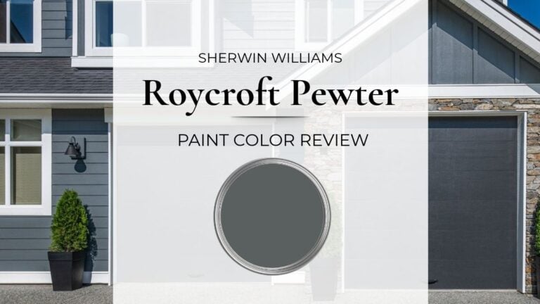 Sherwin Williams Roycroft Pewter paint color review with real home images